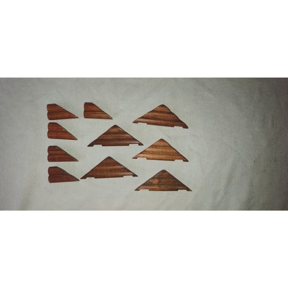 Lincoln Logs Lot of 10 Wood Roof Pieces Assorted Sizes, Vintage 1998 - Picture 1 of 4